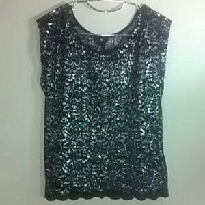 H&M Floral Lace Dressy Tank
